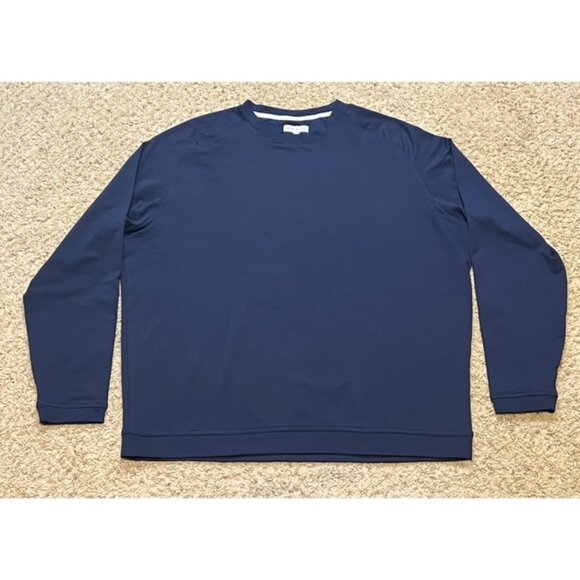 Peter Millar Men Navy Blue Cradle Performance Crewneck Pullover Size XL EUC - Picture 1 of 6